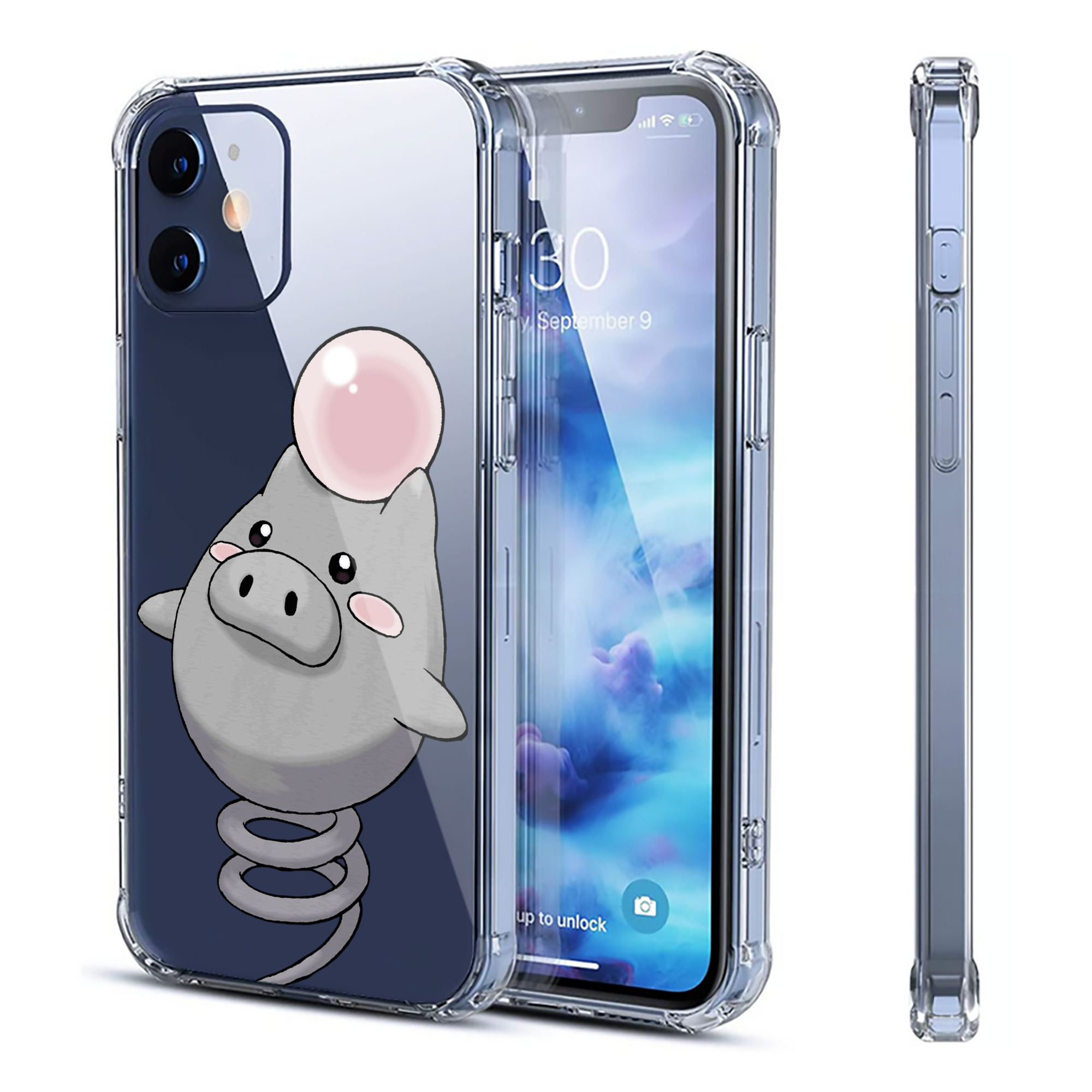 （画像用） ポケットモンスター Pokémon 【iPhone 12シリーズ対応】透明スマホケース（クリアソフトケース）